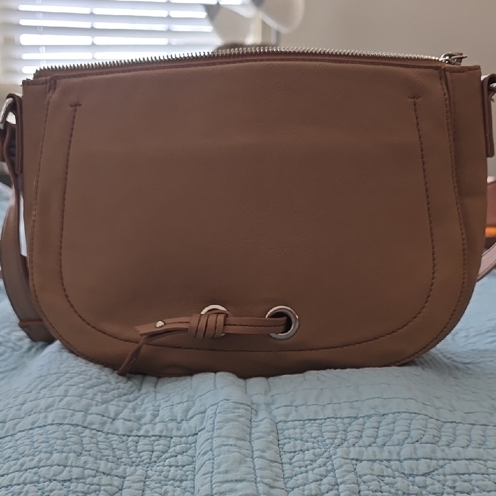 Tan Leather Crossbody Bag